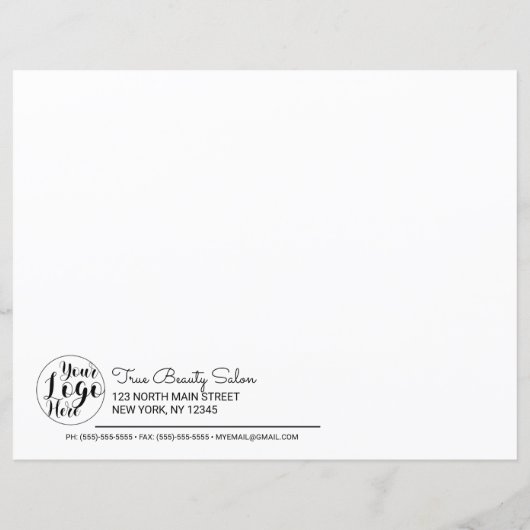 White Black Border Script Logo Beauty Consulting (Rückseite)