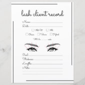 White Black Border Script-Logo Lash Client Record (Vorderseite)