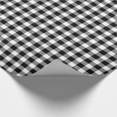 White Black Buffalo Kariert Tartan Kariert Geschenkpapier (Ecke)