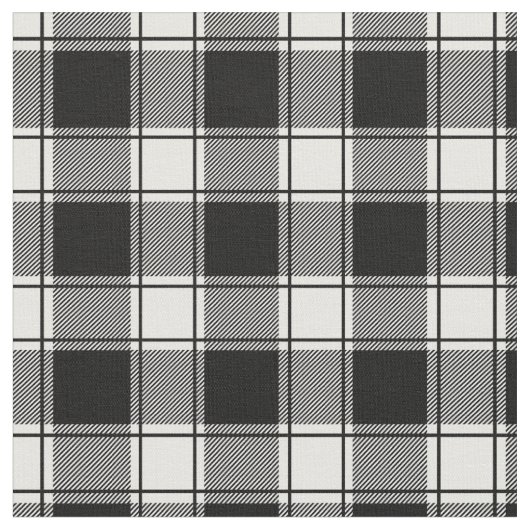 White & Black Buffalo Plaid Stoff (Nahaufnahme)