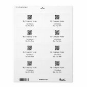 White Black Business qr Rücksendeadresse (Vorne)