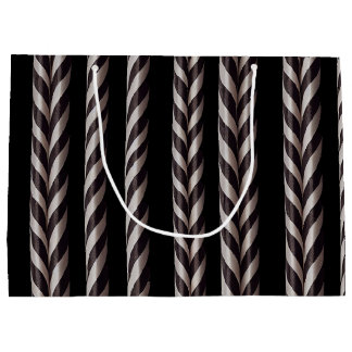 White & Black Candy Cane Gothmas Geschenktasche Große Geschenktüte