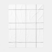 White black checked modern fleecedecke (Vorderseite)