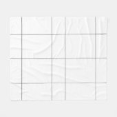 White black checked modern fleecedecke (Vorderseite (Horizontal))