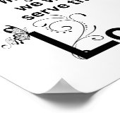 White Black Christlich Art auf Joshua 24:14 Uhr Poster (Ecke)