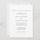 White & Black Classic Minimal Wedding Einladung (Vorderseite)