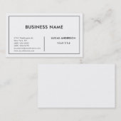 White Black Contemporary Consultant Visitenkarte (Vorne/Hinten)