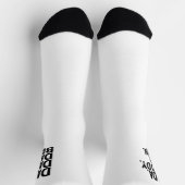 White Black DADA DADDY VATER BRUH VATER DAY Socken (Oben)