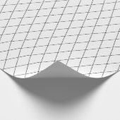 White & Black Diamond Gift Wrapping Paper Geschenkpapier (Ecke)