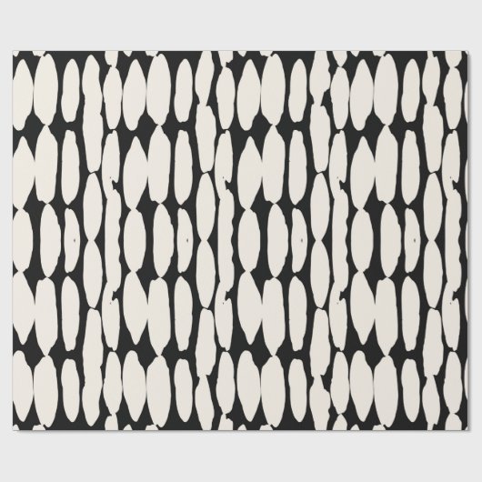 White black dot pattern. shibori circle seamless.  geschenkpapier (Flach)