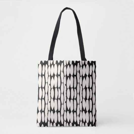 White black dot pattern. shibori circle seamless. tasche (Vorderseite)
