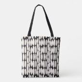 White black dot pattern. shibori circle seamless. tasche (Rückseite)