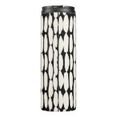 White black dot pattern. shibori circle seamless.  thermosbecher (Rückseite)