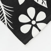 White & Black Geometric Weihnachtsschreath Fleecedecke (Ecke)