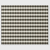 White Black Golden Harlequin Weihnachtsfeiertag Geschenkpapier (Flach)
