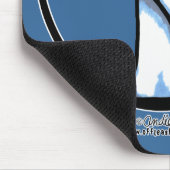 White Black Greyhound IAAM Mousepad (Ecke)