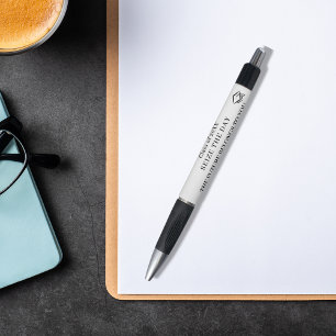 White Black Inspiration Zitat Abschluss Kugelschreiber