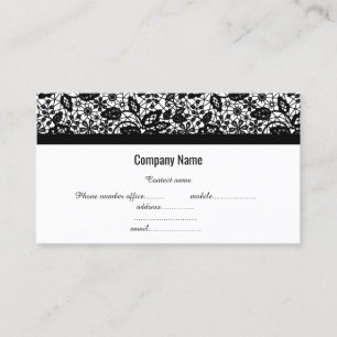 WHITE BLACK LACE COMPANY BUSINESS CARD VISITENKARTE