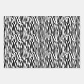 White Black Leopard Zebra Animal Print Geschenkpapier Set (Vorderseite 2)