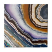 White Black Lilac Blue Terracotta Agate Geode Fliese (Vorderseite)