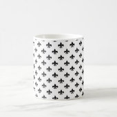 White Black Lilie Delicate Mardi Gras Kaffeetasse (Mittel)