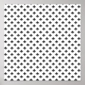 White Black Lilie Delicate Mardi Gras Poster (Vorne)