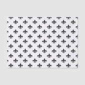 White Black Lilie Delicate Mardi Gras Seidenpapier (Vorderseite)