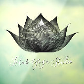 White & Black Lotus Modernes, einzigartiges Yoga S Fensteraufkleber (Blatt 3)