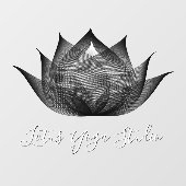 White & Black Lotus Modernes, einzigartiges Yoga S Fensteraufkleber (Blatt)