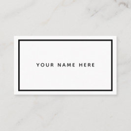 White Black Minimal Business Card Visitenkarte