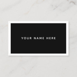 White Black Minimal Business Card Visitenkarte