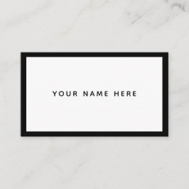 White Black Minimal Business Card Visitenkarte