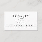 White & Black Minimal Elegant Salon QR Code Visitenkarte (Vorderseite)