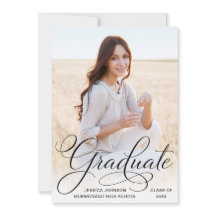 White Black Modern FOTO Graduation Party