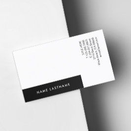 White Black Modern Minimalistic Business Card Visitenkarte