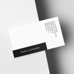 White Black Modern Minimalistic Business Card Visitenkarte