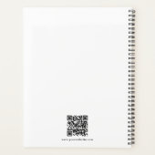 White Black Modern QR-Code für Geschäftslogos Planer (Rückseite)