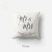 White Black Mr & Mrs Wedding Pillow Keepake Gesche Kissen