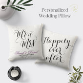 White Black Mr & Mrs Wedding Pillow Keepake Gesche Kissen