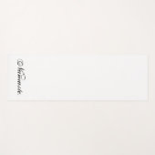 White Black Namaste Minimal Typografie Yogamatte (Vorderseite (Horizontal))