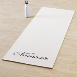 White Black Namaste Minimal Typografie Yogamatte