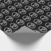 White Black Question Marks Geschenkpapier (Ecke)