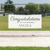 White Black Retirement Herzlichen Glückwunsch Banner (Insitu)