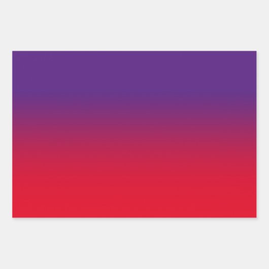 White Black Royal Lila und Red Ombre Mix Geschenkpapier Set (Vorderseite 3)