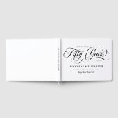 White Black Script 50. Hochzeitstag Gästebuch (Voll)