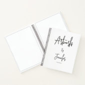 White Black Script Name Artwork Sketchbook  Notizblock (Innenseite)