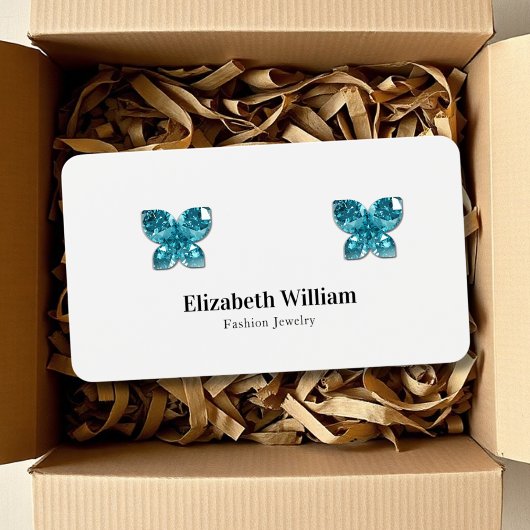 White Black Simple Elegant Earring Display Card