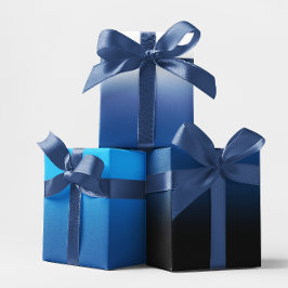 White Black Sky Blue und Deep Blue Ombre Mix Geschenkpapier Set