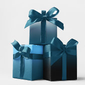 White Black Sky Blue und Ocean Blue Ombre Mix Geschenkpapier Set