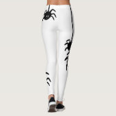 WHITE BLACK SPIDER HALLOWEWEESS BUSINESS LOGO CUST LEGGINGS (Rückseite)